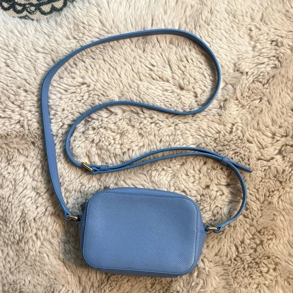 Smythson Camera Bag in Panama blue crossbody - Picture 3 of 13